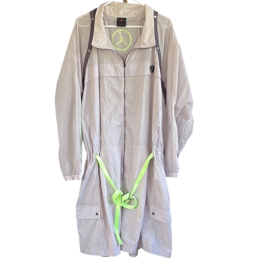 Like New Air Jordan Flight Suit Shorts Romper Removable Sleeves Grey/Neon Sz. 3X